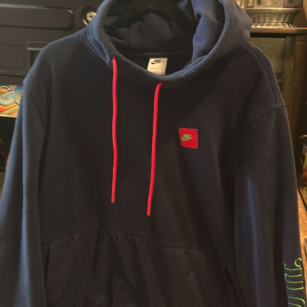 Men’s Nike  fleece hooded sweatshirt. Size Large